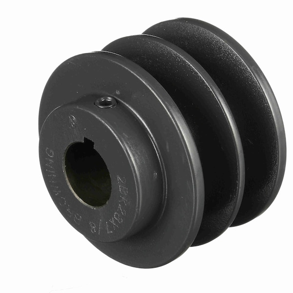 2 Groove Cast Iron Fhp - Finished Bore Sheave, 2BK28X7/8